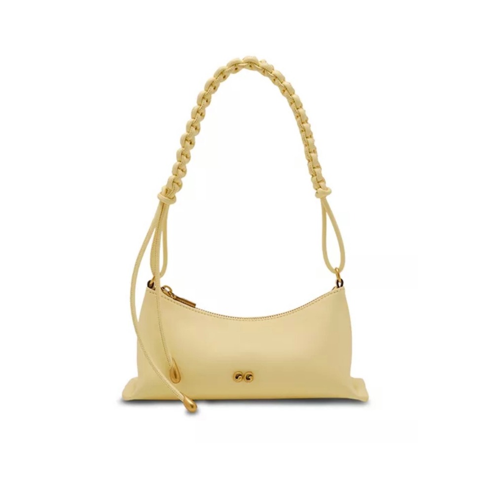 Cult Gaia Osa Shoulder Bag in Buttercream Leather Braided Strap Mini Bag NEW